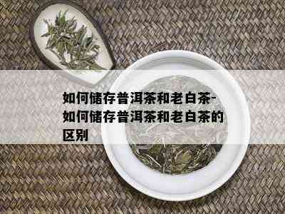 如何储存普洱茶和老白茶-如何储存普洱茶和老白茶的区别