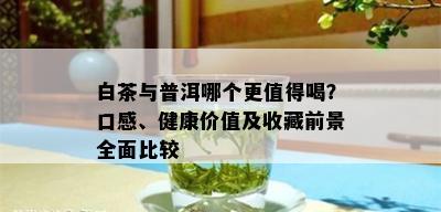 白茶与普洱哪个更值得喝？口感、健康价值及收藏前景全面比较