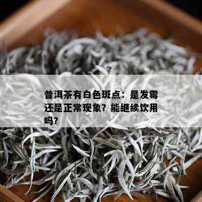 普洱茶有白色斑点：是发霉还是正常现象？能继续饮用吗？