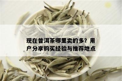 现在普洱茶哪里卖的多？用户分享购买经验与推荐地点