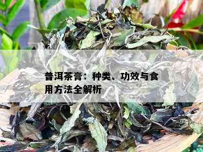 普洱茶膏：种类、功效与食用方法全解析