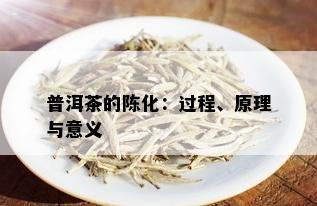 普洱茶的陈化：过程、原理与意义