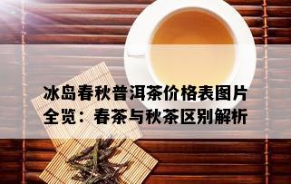 冰岛春秋普洱茶价格表图片全览：春茶与秋茶区别解析