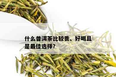 什么普洱茶比较贵、好喝且是更佳选择？