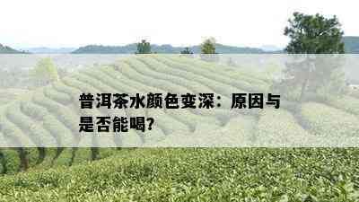 普洱茶水颜色变深：原因与是否能喝？