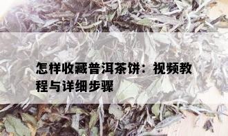 怎样收藏普洱茶饼：视频教程与详细步骤