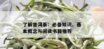 了解普洱茶：必备知识、基本概念与阅读书籍推荐