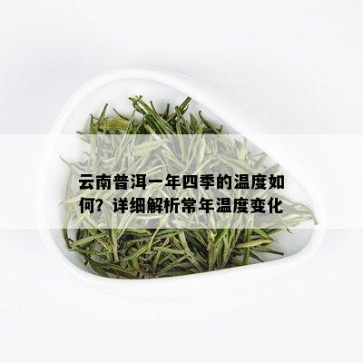 云南普洱一年四季的温度如何？详细解析常年温度变化