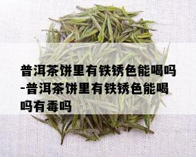 普洱茶饼里有铁锈色能喝吗-普洱茶饼里有铁锈色能喝吗有吗