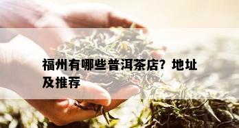 福州有哪些普洱茶店？地址及推荐