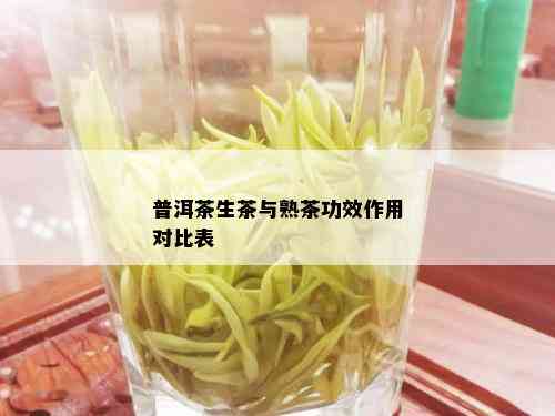 普洱茶生茶与熟茶功效作用对比表