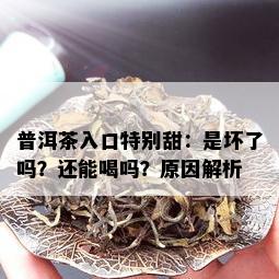 普洱茶入口特别甜：是坏了吗？还能喝吗？原因解析