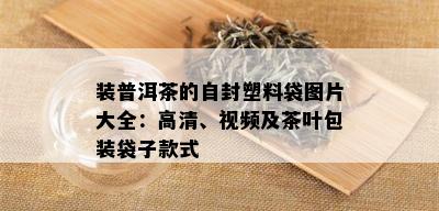 装普洱茶的自封塑料袋图片大全：高清、视频及茶叶包装袋子款式