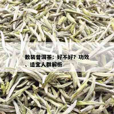 散装普洱茶：好不好？功效、适宜人群解析