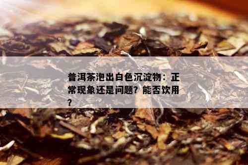 普洱茶泡出白色沉淀物：正常现象还是问题？能否饮用？