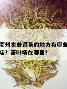 衢州卖普洱茶的地方有哪些店？茶叶场在哪里？