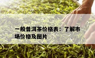 一般普洱茶价格表：了解市场价格及图片