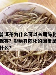 普洱茶为什么可以长期陈化保存？影响其陈化的因素是什么？