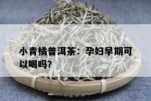 小青橘普洱茶：孕妇早期可以喝吗？