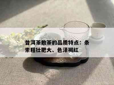 普洱茶散茶的品质特点：条索粗壮肥大、色泽褐红