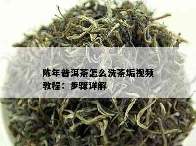 陈年普洱茶怎么洗茶垢视频教程：步骤详解