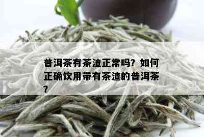 普洱茶有茶渣正常吗？如何正确饮用带有茶渣的普洱茶？