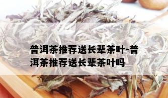 普洱茶推荐送长辈茶叶-普洱茶推荐送长辈茶叶吗