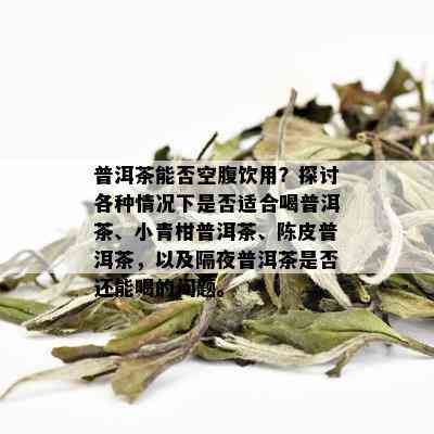 普洱茶能否空腹饮用？探讨各种情况下是否适合喝普洱茶、小青柑普洱茶、陈皮普洱茶，以及隔夜普洱茶是否还能喝的问题。