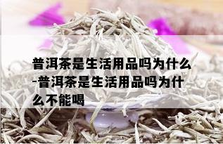 普洱茶是生活用品吗为什么-普洱茶是生活用品吗为什么不能喝