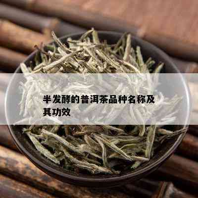 半发酵的普洱茶品种名称及其功效