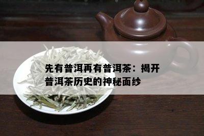 先有普洱再有普洱茶：揭开普洱茶历史的神秘面纱