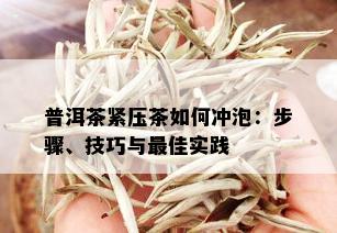 普洱茶紧压茶如何冲泡：步骤、技巧与更佳实践