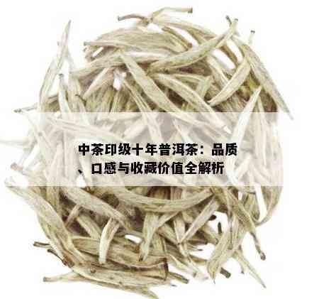 中茶印级十年普洱茶：品质、口感与收藏价值全解析