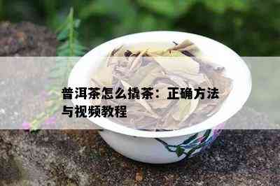 普洱茶怎么撬茶：正确方法与视频教程