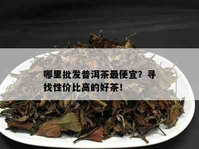 哪里批发普洱茶更便宜？寻找性价比高的好茶！