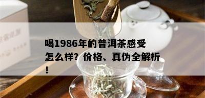 喝1986年的普洱茶感受怎么样？价格、真伪全解析！