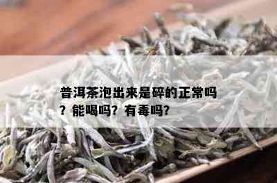 普洱茶泡出来是碎的正常吗？能喝吗？有吗？