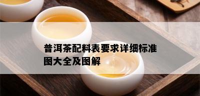 普洱茶配料表要求详细标准图大全及图解