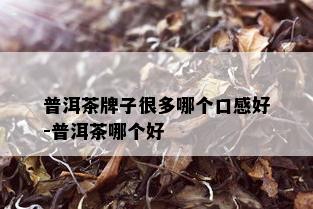 普洱茶牌子很多哪个口感好-普洱茶哪个好