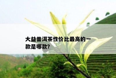 大益普洱茶性价比更高的一款是哪款？