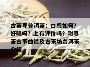 古茶寻普洱茶：口感如何？好喝吗？上有评价吗？附寻茶古筝曲谱及古茶坊普洱茶介绍