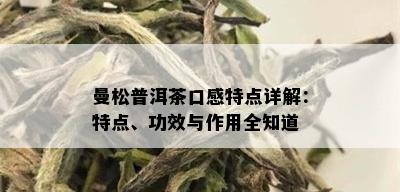 曼松普洱茶口感特点详解：特点、功效与作用全知道