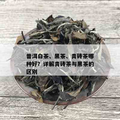 普洱白茶、黑茶、青砖茶哪种好？详解青砖茶与黑茶的区别