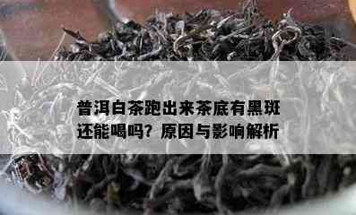 普洱白茶跑出来茶底有黑斑还能喝吗？原因与影响解析