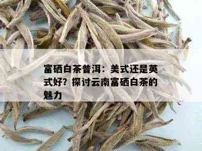 富硒白茶普洱：美式还是英式好？探讨云南富硒白茶的魅力