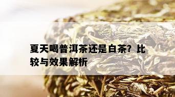 夏天喝普洱茶还是白茶？比较与效果解析