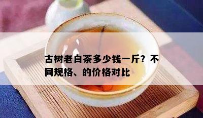 古树老白茶多少钱一斤？不同规格、的价格对比