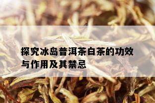 探究冰岛普洱茶白茶的功效与作用及其禁忌