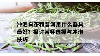 冲泡白茶和普洱用什么器具更好？探讨茶杯选择与冲泡技巧