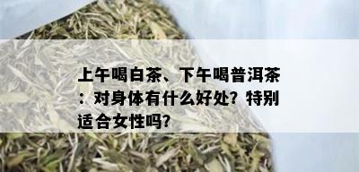 上午喝白茶、下午喝普洱茶：对身体有什么好处？特别适合女性吗？